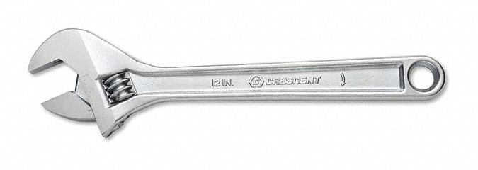 Adjustable Wrench 12 Chrome Carded