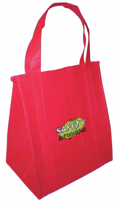 Insulated Tote Bag Red 13 x 15 in