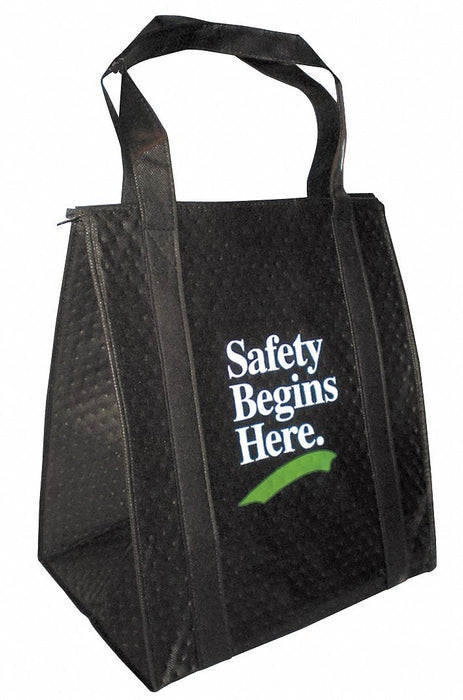 Insulated Tote Bag Black 13 x 15 in