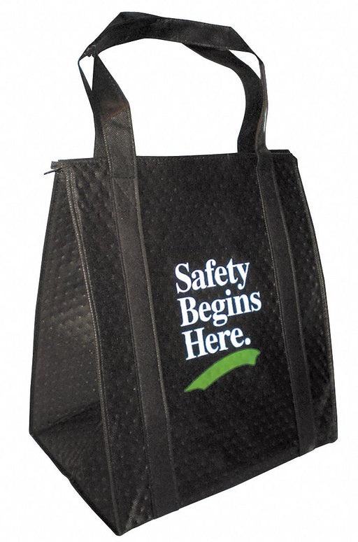 Insulated Tote Bag Black 13 x 15 in
