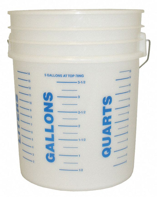 Mixing Bucket 5 gal Translucent Plastic
