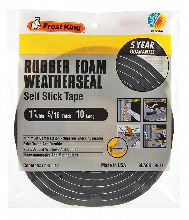 Foam Tape 1 in x 3 1/4 yd Black