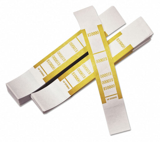 Currency Strap Adhesive Yellow PK1000