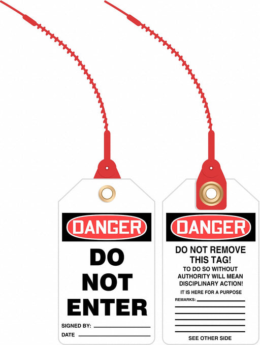 Loop n Lock Danger Tag 5 7/8in H PK10