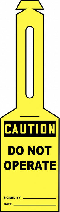 Loop n Strap Caution Tag 5 1/4in H PK25