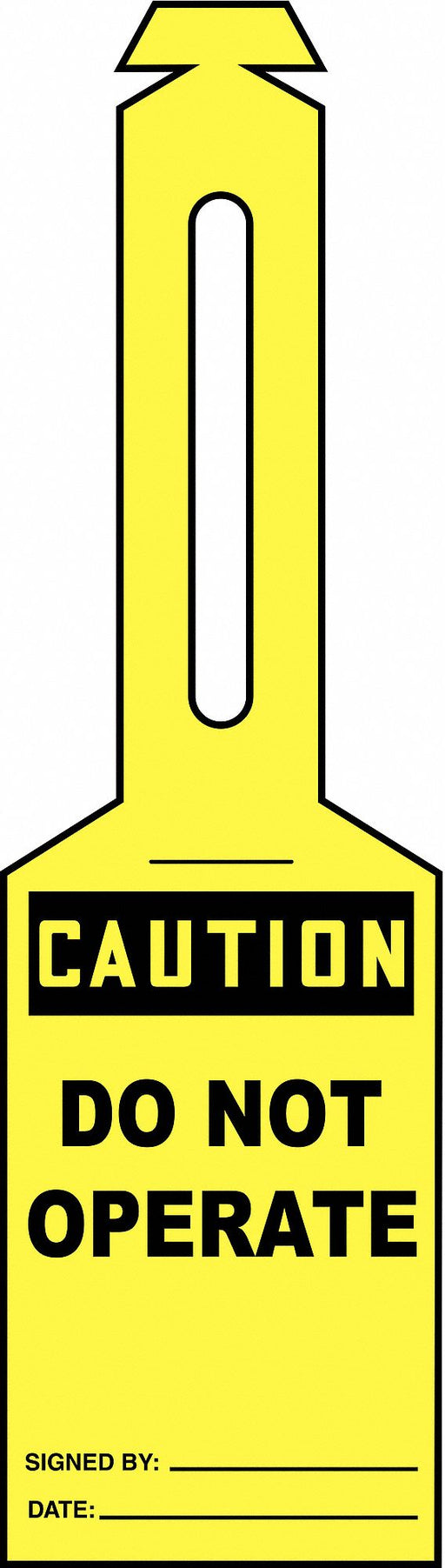 Loop n Strap Caution Tag 5 1/4in H PK25