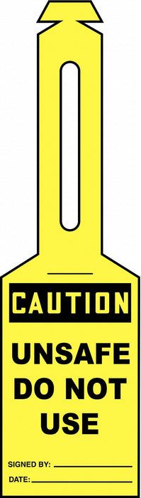 Loop n Strap Caution Tag 5 1/4in H PK25