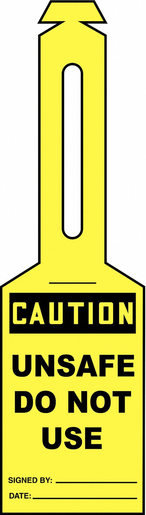 Loop n Strap Caution Tag 5 1/4in H PK25