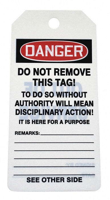 Tag White PVC 6-1/4inH 3inW PK100
