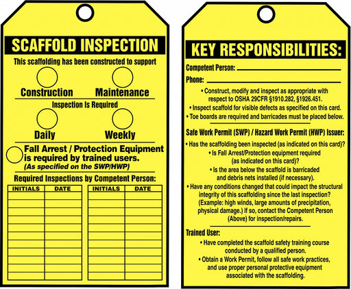 Inspection Tag Roll 6-1/4 x 3 PK100