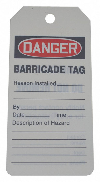 Danger Tag By The Roll 6 1/4in H PK100