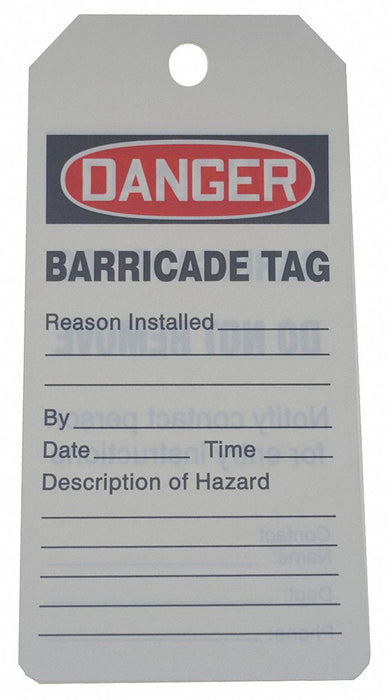 Danger Tag By The Roll 6 1/4in H PK250