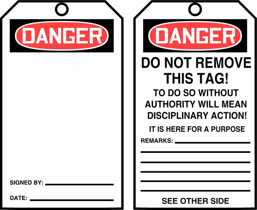 Tag By The Roll 6 1/4in H 3in W PK100