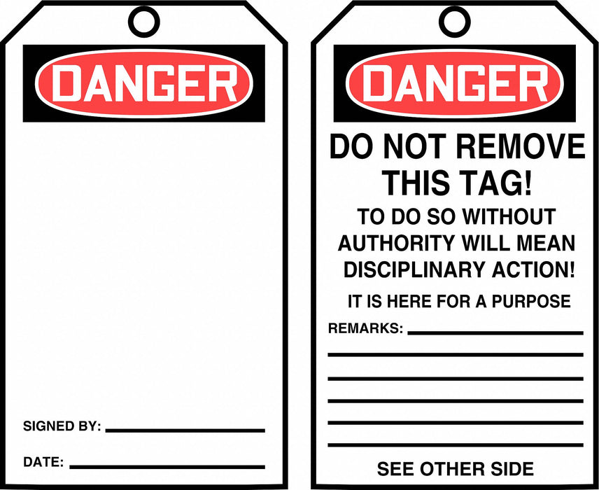 Tag By The Roll 6 1/4in H 3in W PK100