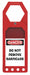 Status Alert Tag Holder 10in H 3 1/2in W