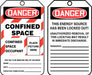Safety Tag 5 3/4in H 3 1/4in W PK25