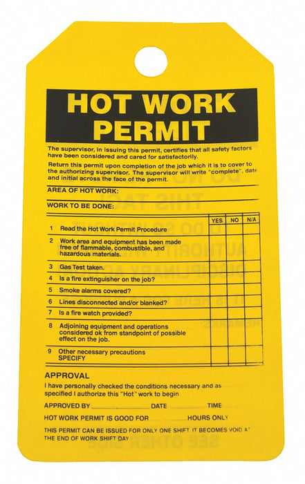 Permit Tag 5 3/4in H 3 1/4in W PVC PK25