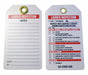 Tag White Plastic 5-3/4inH 3-1/4inW PK25