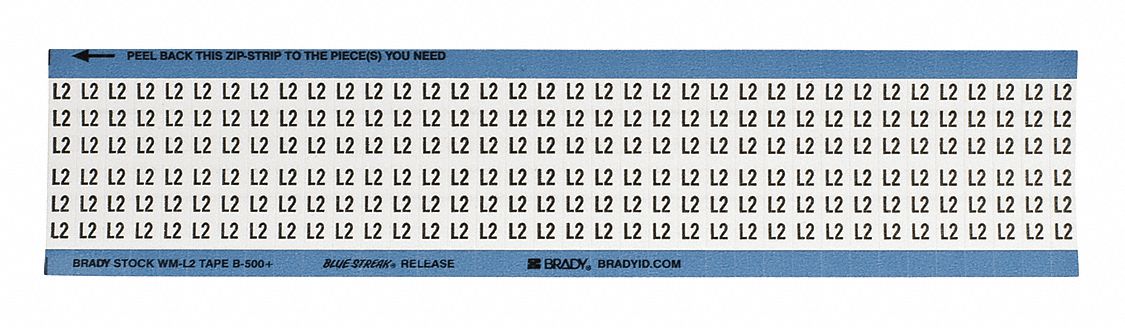 Wire Markers Legend L2 Black/White PK25