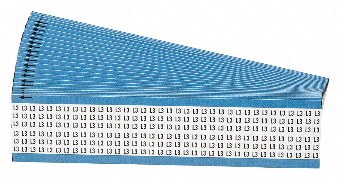 Wire Markers Legend L3 Black/White PK25