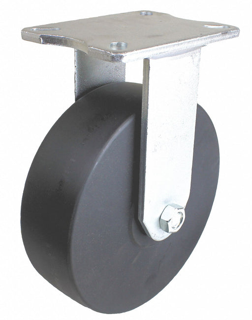 Plate Caster Rigid Nylon 7 5/8 H