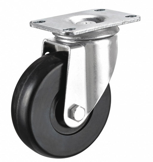 Plate Caster Swivel Rubber 6 3/16 H