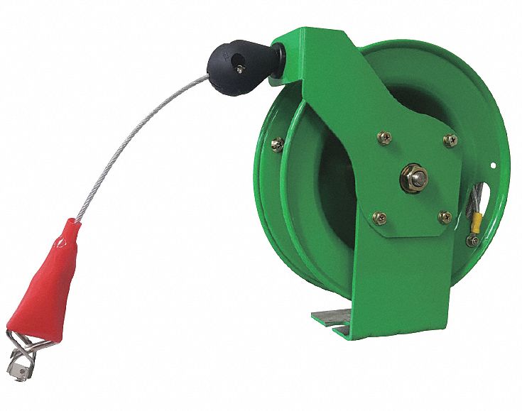 Cable Reel 50 ft Powder Coated Green