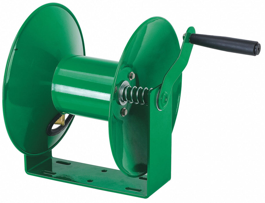 Hand Crank Hose Reel 50 ft 3/8 ID Green