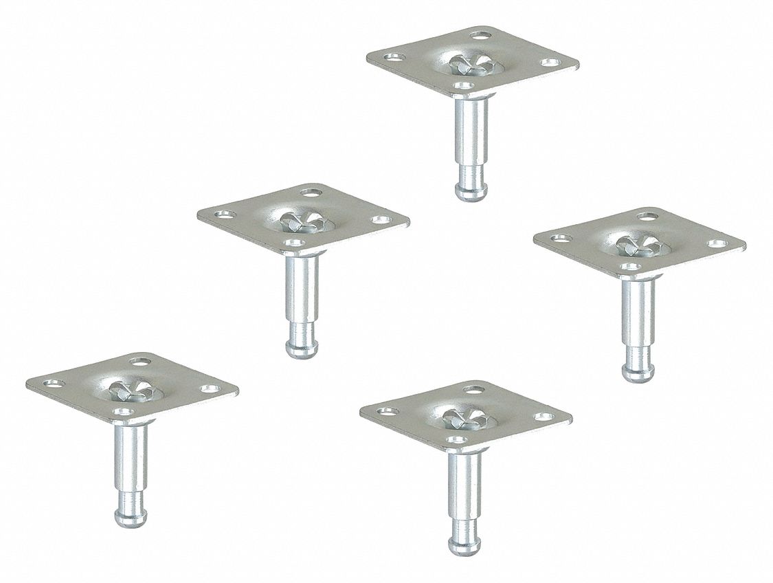 Caster Mount Plate 5/16 Stem Dia PK5