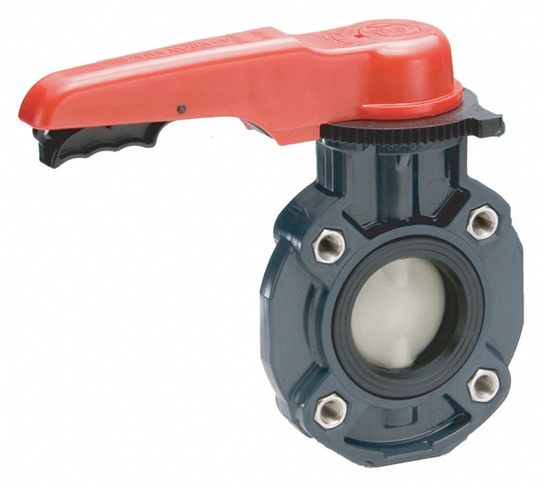 Valve Wafer PVC 4 Pipe Sz Lever Handle