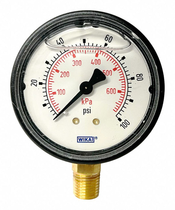 Pressure Gauge 2-1/2 Dial Size Bottom
