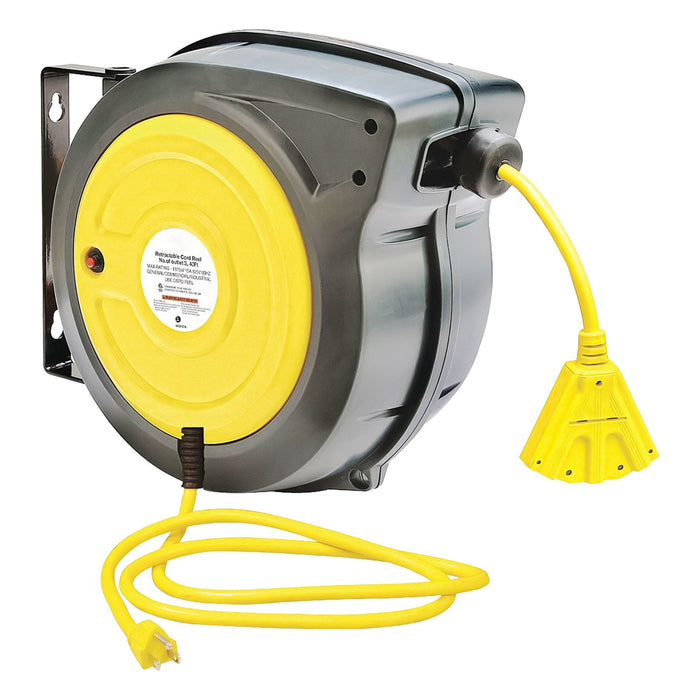 Cord Reel 40ft 12 AWG Connector 125VAC