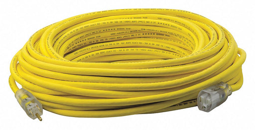 ExtensionCord 100ft Yellow 12AWG Round