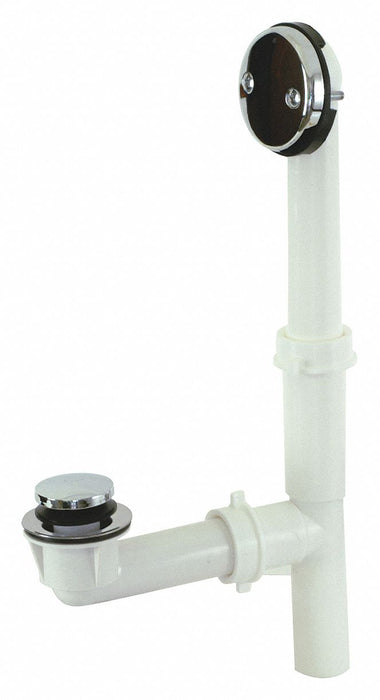 Tip-Toe Bath Waste Silver Pipe 1-1/2 dia