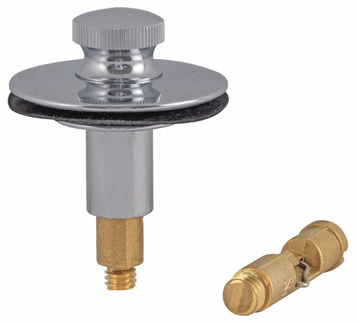 Push and Pull Drain Stopper Silver
