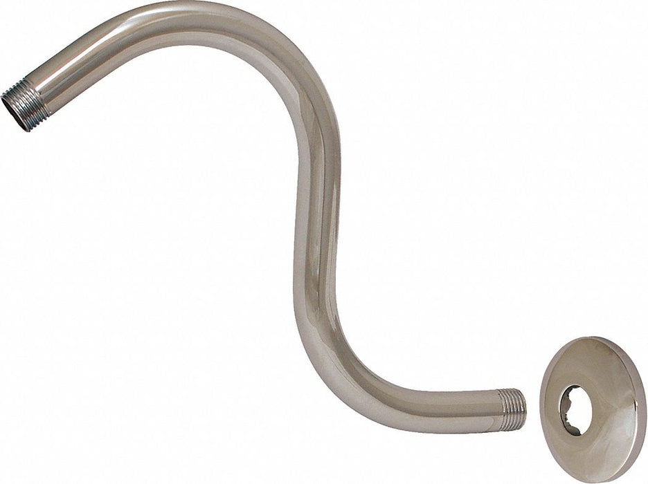 S Shape Shower Arm Ez-Flo Brass