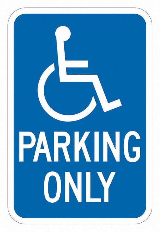 Handicap Parking CA Sign 18 x 12 
