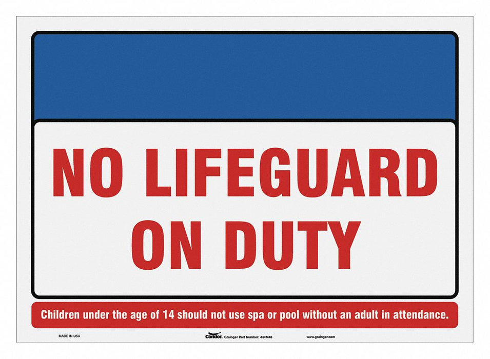 Safety Sign 20 in x 28 in Polyethylene