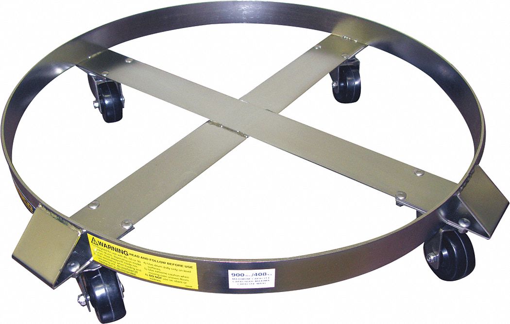 Drum Dolly 85 gal 31.5 in L Silver