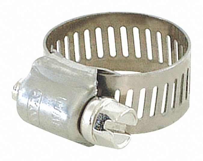 Worm Gear Hose Clamp 1/2 W 11/16 ID PK10
