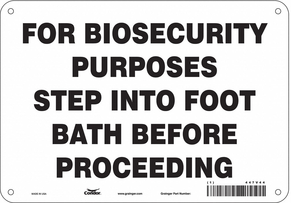 Biohazard Sign 7 in x 10 in Aluminum