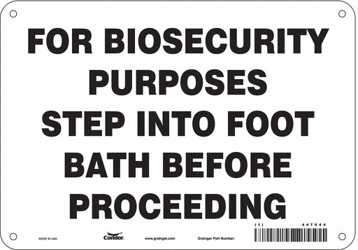 Biohazard Sign 7 in x 10 in Aluminum