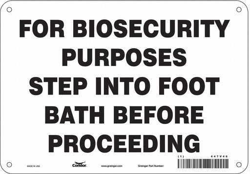 Safety Sign 7 inx10 in Polyethylene