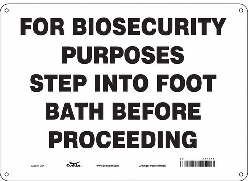 Safety Sign 10 inx14 in Polyethylene