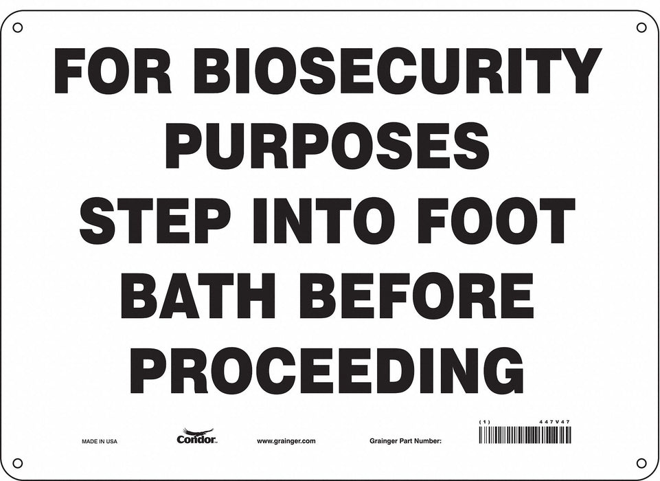 Safety Sign 10 inx14 in Polyethylene