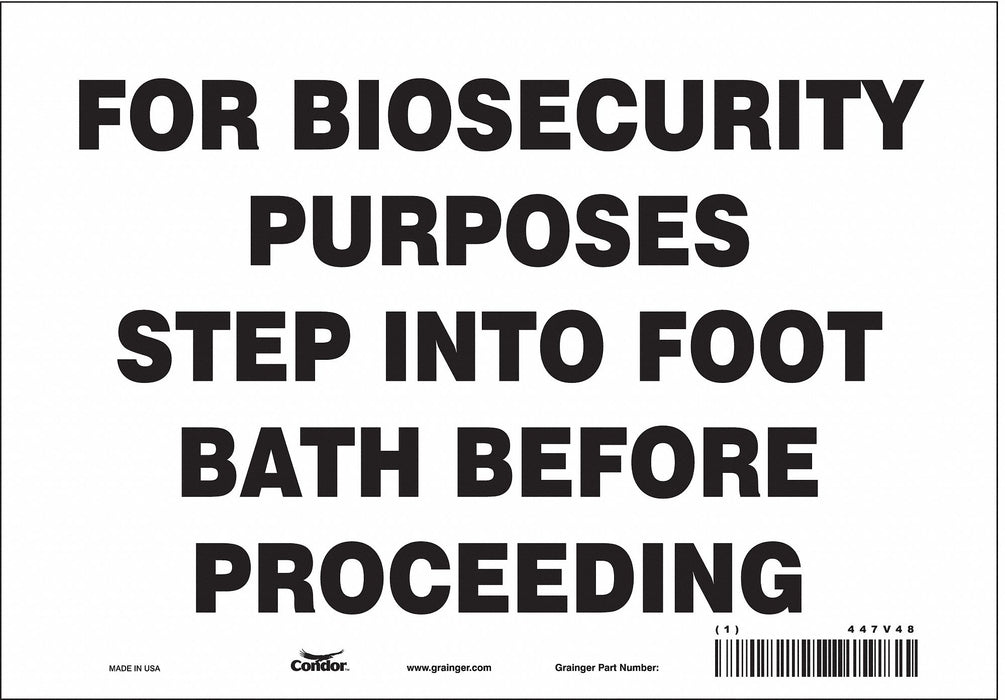 Safety Sign 7 inx10 in Vinyl