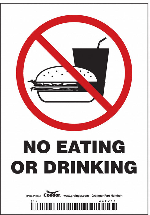 Safety Sign 5 in x 3 1/2 in Vinyl PK25
