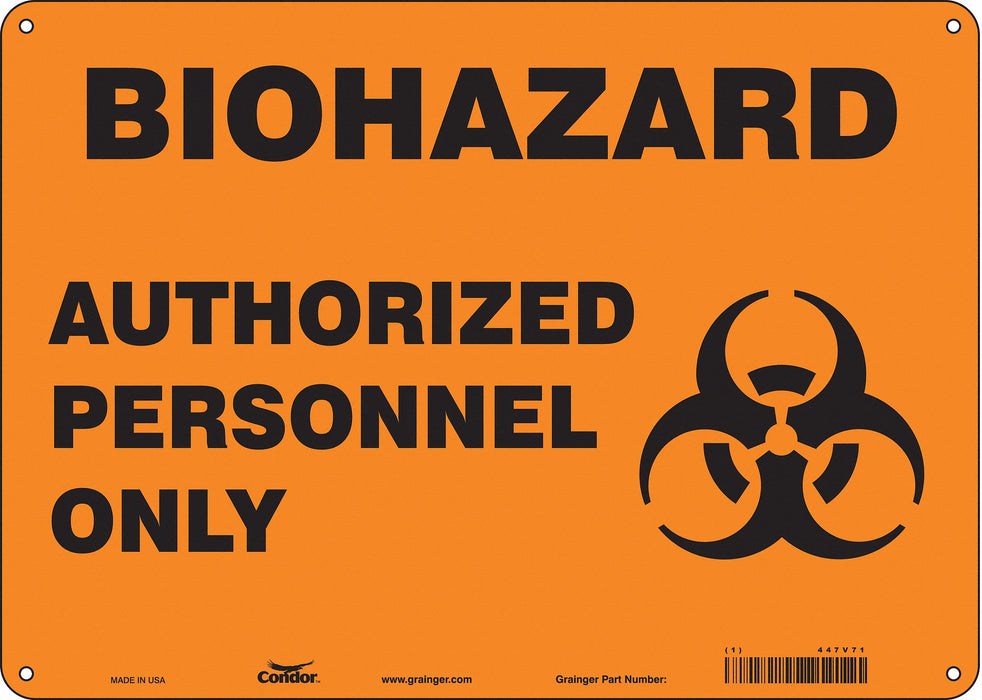 Safety Sign 10 inx14 in Aluminum