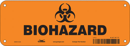 Safety Sign 3.5x10in Polyethylene