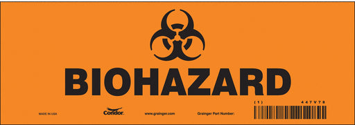 Safety Sign 3 1/2 in x 10 in Vinyl